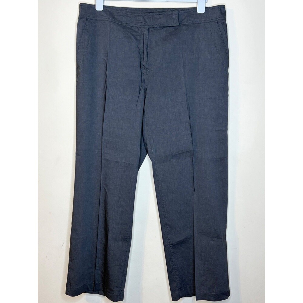 Eileen Fisher Woman Gray Linen Blend Pants Size 16W
